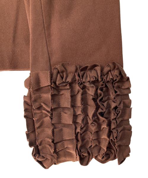 MARNI（マルニ）MARNI (マルニ) フリルノーカラージャケット ブラウン サイズ:46の古着・服飾アイテム