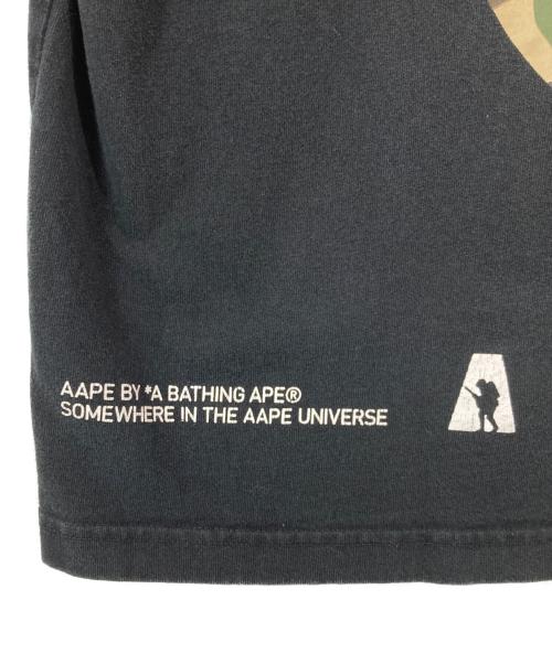 A BATHING APE（アベイシングエイプ）A BATHING APE (アベイシングエイプ) AAPE UNIVERSE TEE ブラック サイズ:XLの古着・服飾アイテム
