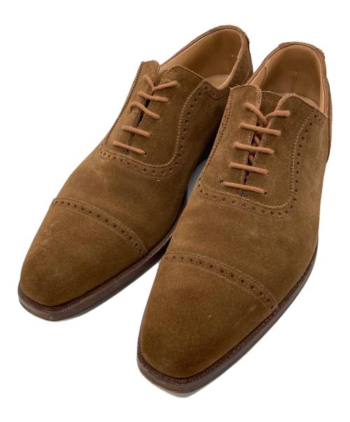 Crockett & Jones（クロケット＆ジョーンズ）Crockett & Jones (クロケット＆ジョーンズ) BARNEYS NEWYORK (バーニーズ・ニューヨーク) ストレートチップスウェードシューズ ブラウン サイズ:SIZE 7 1/2 Eの古着・服飾アイテム