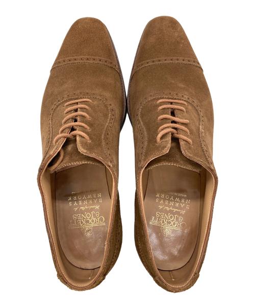 Crockett & Jones（クロケット＆ジョーンズ）Crockett & Jones (クロケット＆ジョーンズ) BARNEYS NEWYORK (バーニーズ・ニューヨーク) ストレートチップスウェードシューズ ブラウン サイズ:SIZE 7 1/2 Eの古着・服飾アイテム