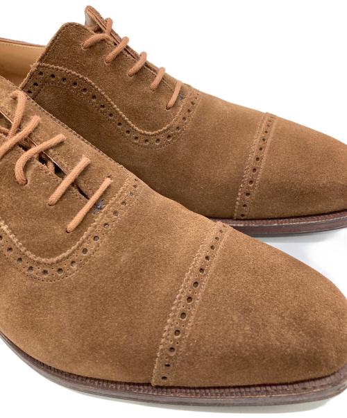 Crockett & Jones（クロケット＆ジョーンズ）Crockett & Jones (クロケット＆ジョーンズ) BARNEYS NEWYORK (バーニーズ・ニューヨーク) ストレートチップスウェードシューズ ブラウン サイズ:SIZE 7 1/2 Eの古着・服飾アイテム