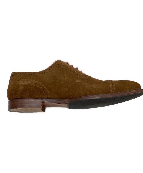 Crockett & Jones（クロケット＆ジョーンズ）Crockett & Jones (クロケット＆ジョーンズ) BARNEYS NEWYORK (バーニーズ・ニューヨーク) ストレートチップスウェードシューズ ブラウン サイズ:SIZE 7 1/2 Eの古着・服飾アイテム