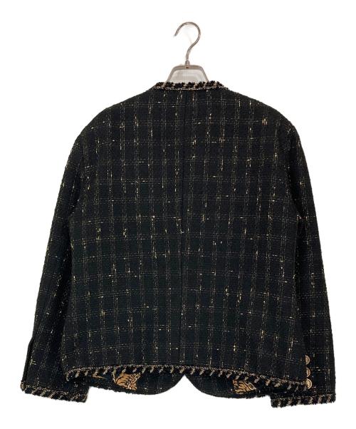 untage（アンテージ）untage (アンテージ) ツイードジャケット ブラック×ゴールド サイズ:Ｍの古着・服飾アイテム