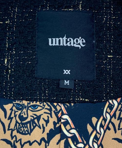 untage（アンテージ）untage (アンテージ) ツイードジャケット ブラック×ゴールド サイズ:Ｍの古着・服飾アイテム