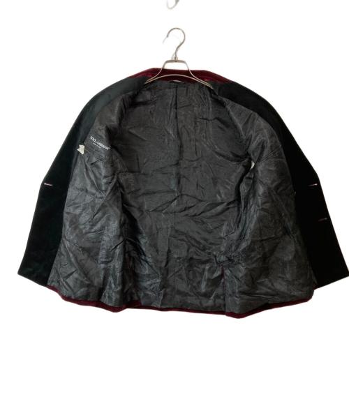 DOLCE & GABBANA（ドルチェ＆ガッバーナ）DOLCE & GABBANA (ドルチェ＆ガッバーナ) ベロアダブルジャケット(ジレセット) ワインレッド サイズ:48の古着・服飾アイテム