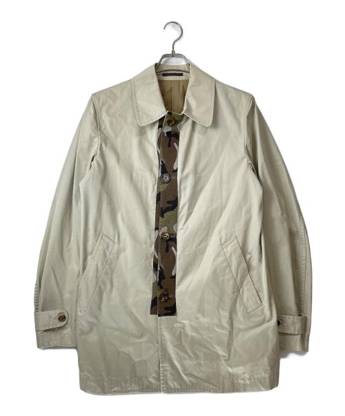 COMME des GARCONS HOMME（コムデギャルソン オム）COMME des GARCONS HOMME (コムデギャルソン オム) 12ss カモ切替ステンカラーコート ベージュ サイズ:Ｌの古着・服飾アイテム