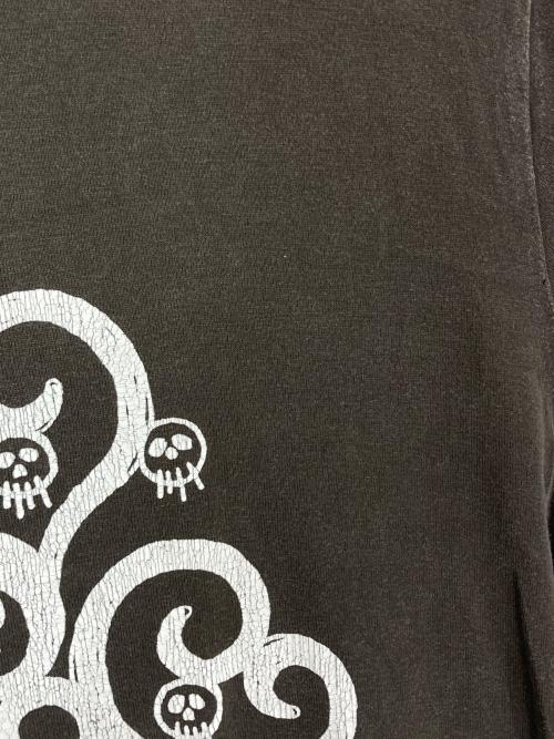 NUMBER (N)INE（ナンバーナイン）NUMBER (N)INE (ナンバーナイン) ダメージ加工スカルTシャツ ブラウン サイズ:2の古着・服飾アイテム