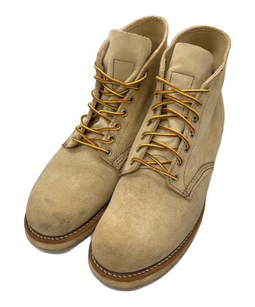 RED WING（レッドウィング）RED WING (レッドウィング) スウェードプレーントゥブーツ ベージュ サイズ:SIZE US9の古着・服飾アイテム