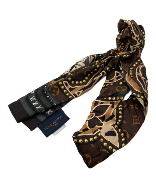 LOUIS VUITTON（ルイ ヴィトン）LOUIS VUITTON (ルイ ヴィトン) バンドー・LVワールド ブラウンの古着・服飾アイテム