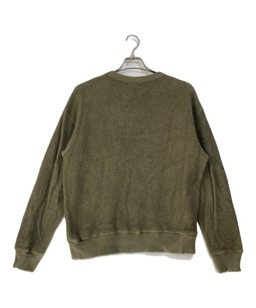 DRIES VAN NOTEN（ドリスヴァンノッテン）DRIES VAN NOTEN (ドリスヴァンノッテン) パイル地クルーネックスウェット グリーン サイズ:Ｍの古着・服飾アイテム