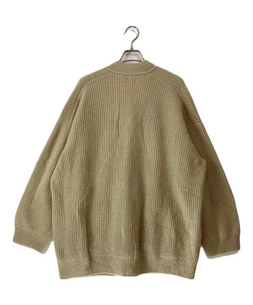 UNFIL（アンフィル）unfil (アンフィル) ブルーフェイス&カシミア オーバーサイズ カーディガン ベージュ サイズ:1の古着・服飾アイテム