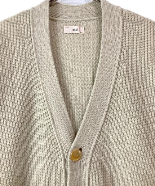 UNFIL（アンフィル）unfil (アンフィル) ブルーフェイス&カシミア オーバーサイズ カーディガン ベージュ サイズ:1の古着・服飾アイテム