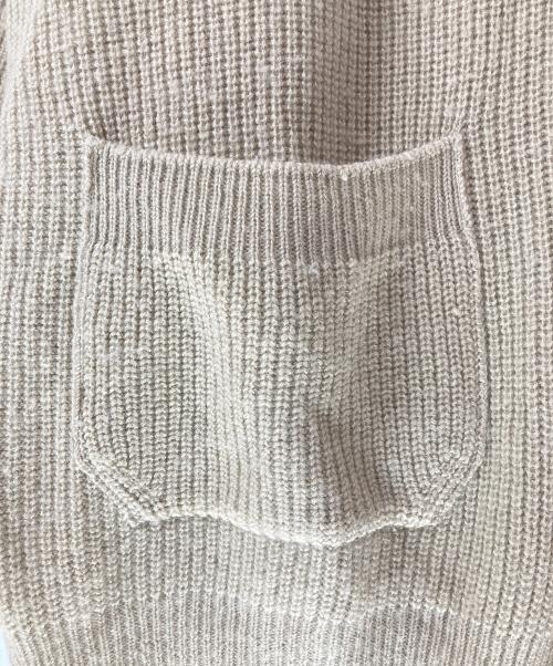 UNFIL（アンフィル）unfil (アンフィル) ブルーフェイス&カシミア オーバーサイズ カーディガン ベージュ サイズ:1の古着・服飾アイテム