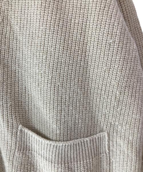 UNFIL（アンフィル）unfil (アンフィル) ブルーフェイス&カシミア オーバーサイズ カーディガン ベージュ サイズ:1の古着・服飾アイテム