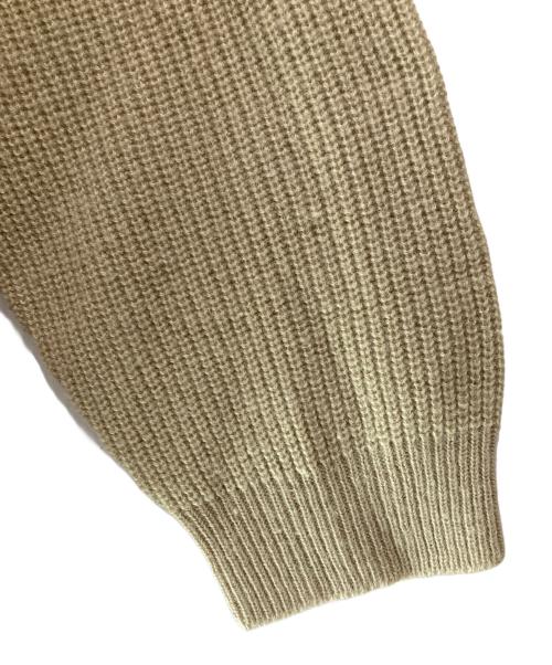 UNFIL（アンフィル）unfil (アンフィル) ブルーフェイス&カシミア オーバーサイズ カーディガン ベージュ サイズ:1の古着・服飾アイテム
