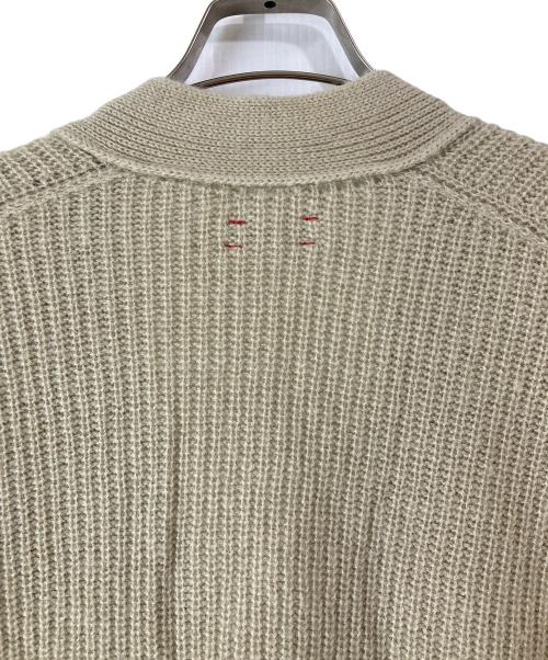 UNFIL（アンフィル）unfil (アンフィル) ブルーフェイス&カシミア オーバーサイズ カーディガン ベージュ サイズ:1の古着・服飾アイテム