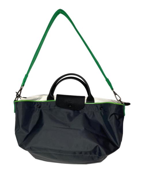 LONGCHAMP（ロンシャン）LONGCHAMP (ロンシャン) ルプリアージュ レスキュー グレー×グリーンの古着・服飾アイテム