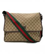 GUCCIグッチ）の古着「GGキャンバスショルダーバッグ」｜ベージュ