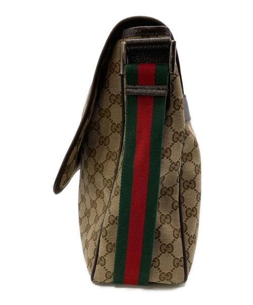 GUCCI（グッチ）GUCCI (グッチ) GGキャンバスショルダーバッグ ベージュの古着・服飾アイテム