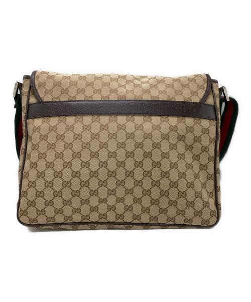 GUCCI（グッチ）GUCCI (グッチ) GGキャンバスショルダーバッグ ベージュの古着・服飾アイテム