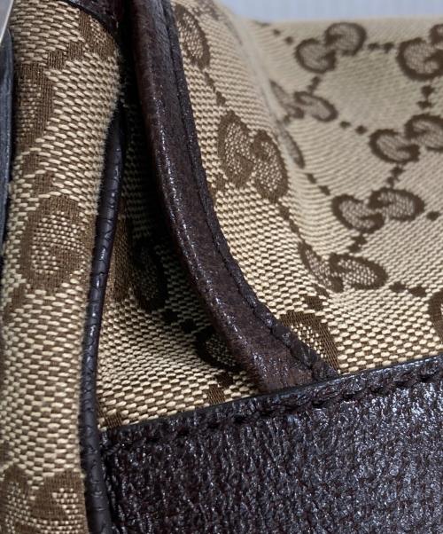 GUCCI（グッチ）GUCCI (グッチ) GGキャンバスショルダーバッグ ベージュの古着・服飾アイテム