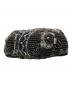 中古・古着 DIESEL (ディーゼル) バナナショルダーバッグ ブラック×カーキ：30000円