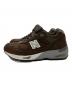 NEW BALANCE (ニューバランス) M991PNB ローカットスニーカー ブラウン サイズ:UK6 1/2 未使用品：15000円