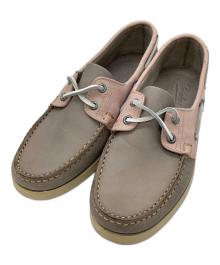 PARABOOT（パラブーツ）の古着「デッキシューズ」｜グレー×ピンク