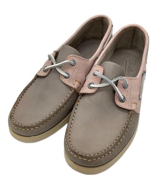 PARABOOT（パラブーツ）PARABOOT (パラブーツ) デッキシューズ グレー×ピンク サイズ:61/2の古着・服飾アイテム