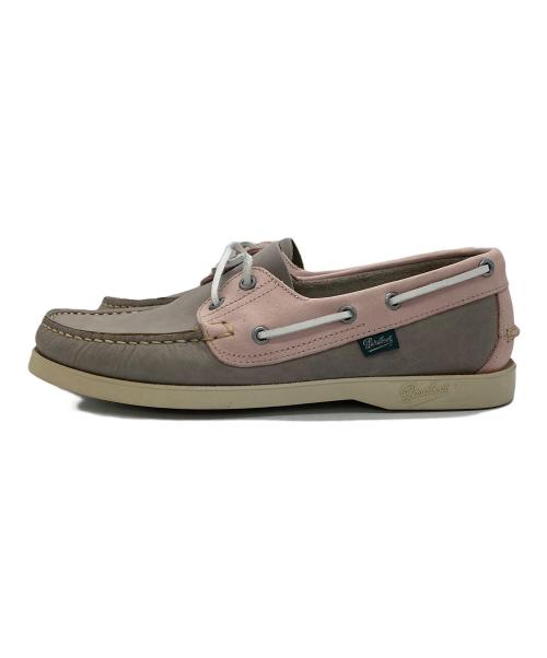 PARABOOT（パラブーツ）PARABOOT (パラブーツ) デッキシューズ グレー×ピンク サイズ:61/2の古着・服飾アイテム