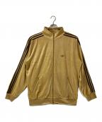 adidasアディダス）の古着「ベロア トラックジャケット」｜ベージュ