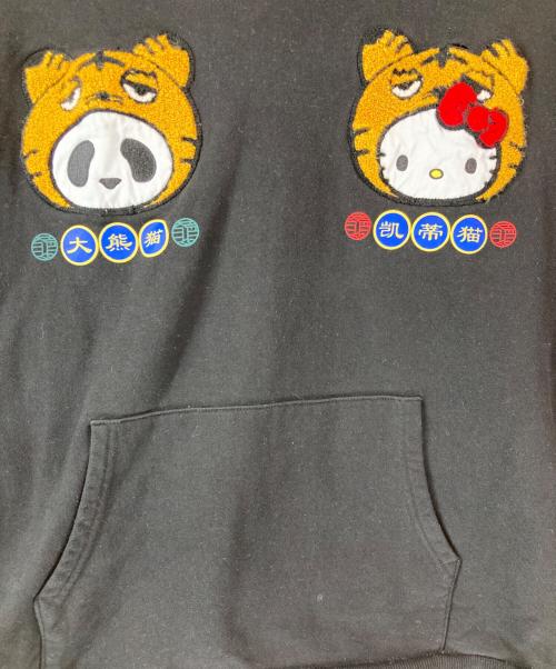 pandiesta japan（パンディエスタジャパン）pandiesta japan (パンディエスタジャパン) HELLO KITTY (ハローキティ) ハローキティ コラボ パーカー ブラック サイズ:Ｌ　の古着・服飾アイテム