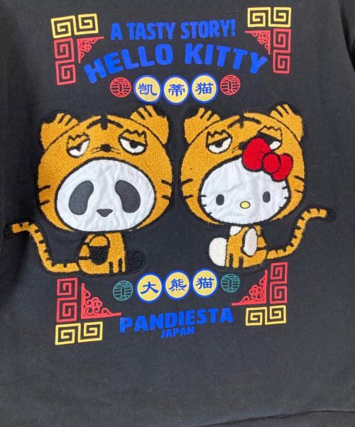 pandiesta japan（パンディエスタジャパン）pandiesta japan (パンディエスタジャパン) HELLO KITTY (ハローキティ) ハローキティ コラボ パーカー ブラック サイズ:Ｌ　の古着・服飾アイテム