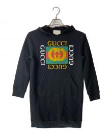 GUCCI（グッチ）の古着「ヴィンテージロゴパーカーワンピース」｜ブラック