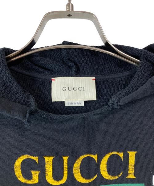 GUCCI（グッチ）GUCCI (グッチ) ヴィンテージロゴパーカーワンピース ブラック サイズ:10の古着・服飾アイテム