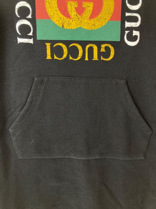 GUCCI（グッチ）GUCCI (グッチ) ヴィンテージロゴパーカーワンピース ブラック サイズ:10の古着・服飾アイテム