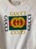中古・古着 GUCCI (グッチ) ロゴスウェットシャツ ベージュ サイズ:12：8000円