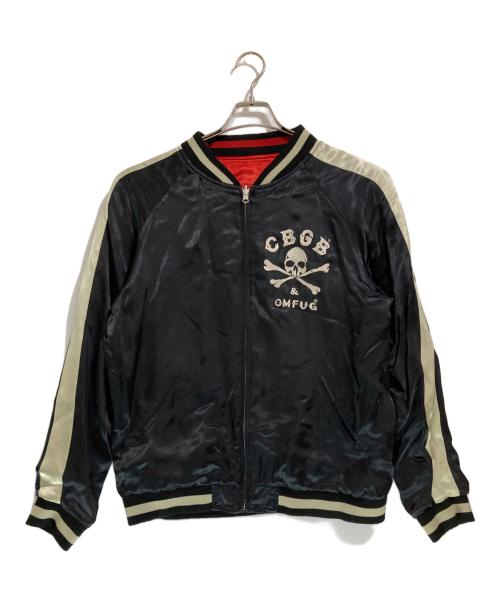CBGB（シービージービー）CBGB (シービージービー) ドクロ刺繍スカジャン ブラック サイズ:Lの古着・服飾アイテム