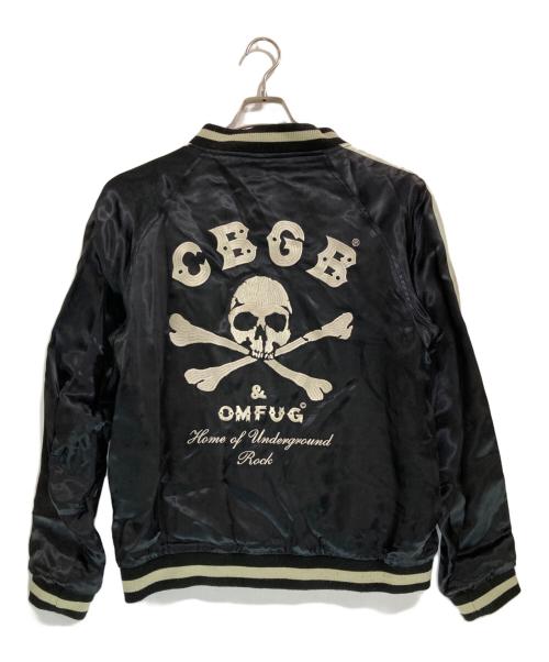 CBGB（シービージービー）CBGB (シービージービー) ドクロ刺繍スカジャン ブラック サイズ:Lの古着・服飾アイテム