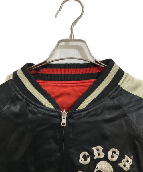 CBGB（シービージービー）CBGB (シービージービー) ドクロ刺繍スカジャン ブラック サイズ:Lの古着・服飾アイテム