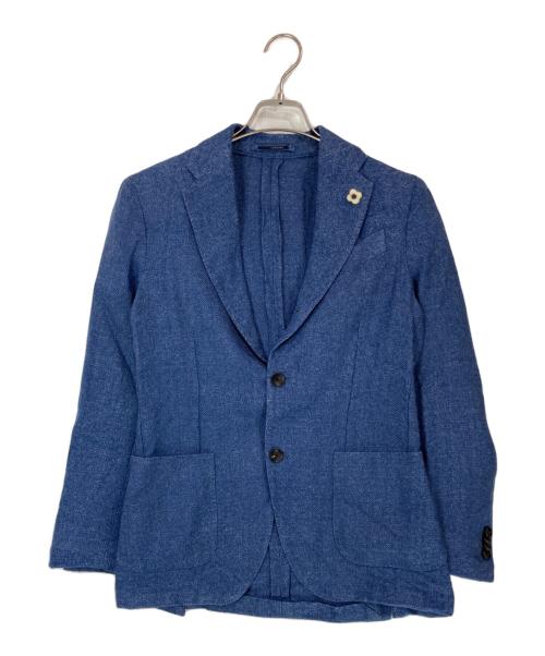 LARDINI（ラルディーニ）LARDINI (ラルディーニ) ウールリネン3Bテーラードジャケット ブルー サイズ:44の古着・服飾アイテム