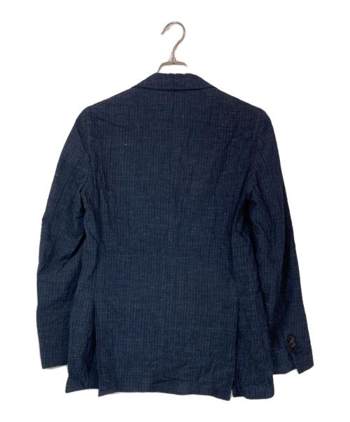 LARDINI（ラルディーニ）LARDINI (ラルディーニ) コットンリネン3Bテーラードジャケット ネイビー サイズ:44の古着・服飾アイテム