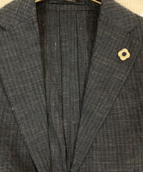 LARDINI（ラルディーニ）LARDINI (ラルディーニ) コットンリネン3Bテーラードジャケット ネイビー サイズ:44の古着・服飾アイテム