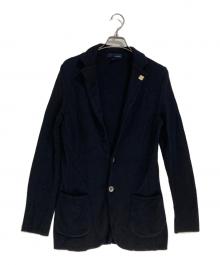 LARDINI（ラルディーニ）の古着「ウールミラノリブソリッド2Bニットジャケット」｜ブラック
