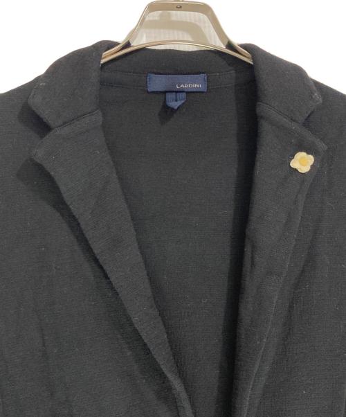 LARDINI（ラルディーニ）LARDINI (ラルディーニ) ウールミラノリブソリッド2Bニットジャケット ブラック サイズ:xsの古着・服飾アイテム