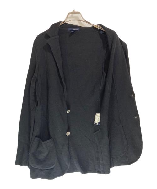 LARDINI（ラルディーニ）LARDINI (ラルディーニ) ウールミラノリブソリッド2Bニットジャケット ブラック サイズ:xsの古着・服飾アイテム