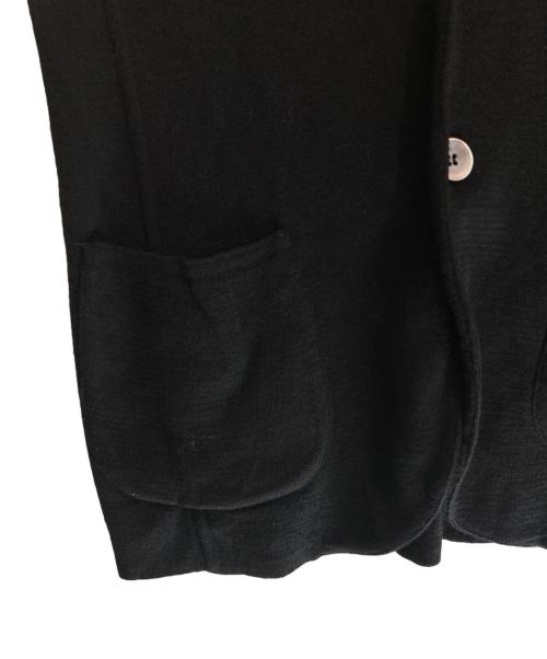 LARDINI（ラルディーニ）LARDINI (ラルディーニ) ウールミラノリブソリッド2Bニットジャケット ブラック サイズ:xsの古着・服飾アイテム