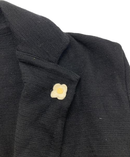 LARDINI（ラルディーニ）LARDINI (ラルディーニ) ウールミラノリブソリッド2Bニットジャケット ブラック サイズ:xsの古着・服飾アイテム