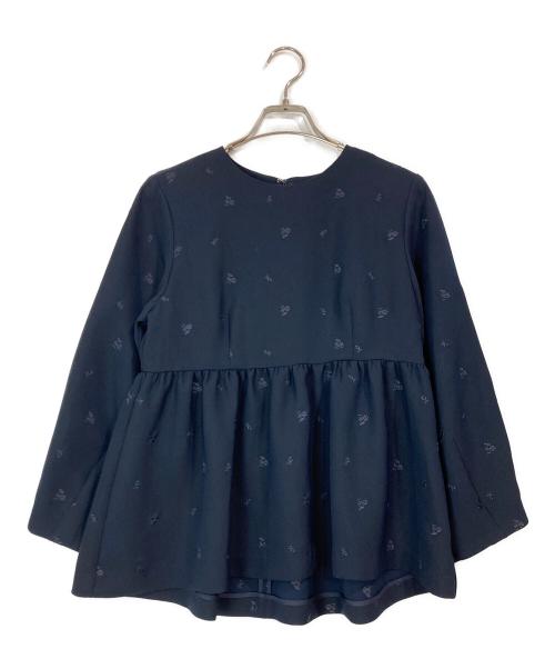 SLOBE IENA（スローブ イエナ）SLOBE IENA (スローブ イエナ) フラワー刺繍セットアップ ネイビー サイズ:36の古着・服飾アイテム