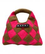 MARNI MARKETマルニ マーケット）の古着「ダイアモンドハンドバッグ」｜ブラウン×ピンク